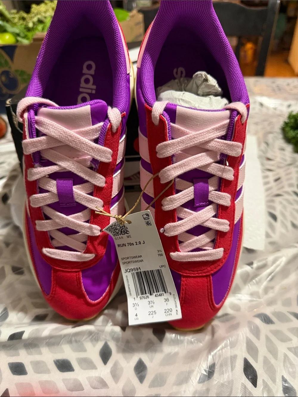 adidas kids Purple, Pink & Red Retro Runner Sneakers